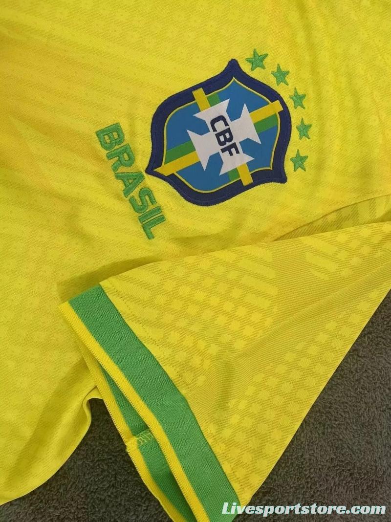 2022 Brazil Yellow Training Jersey