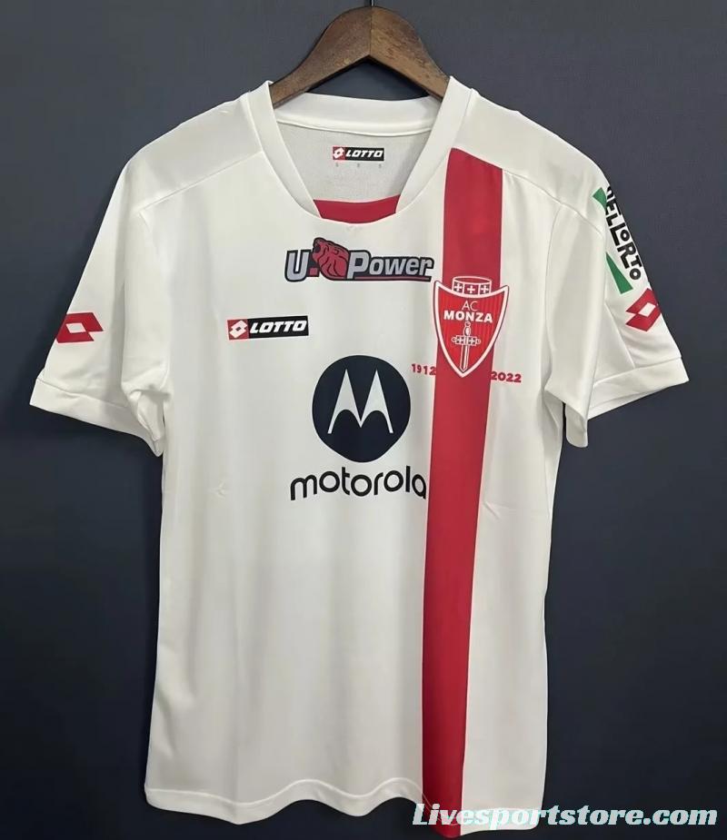 22/23 Monza Away White Soccer Jersey