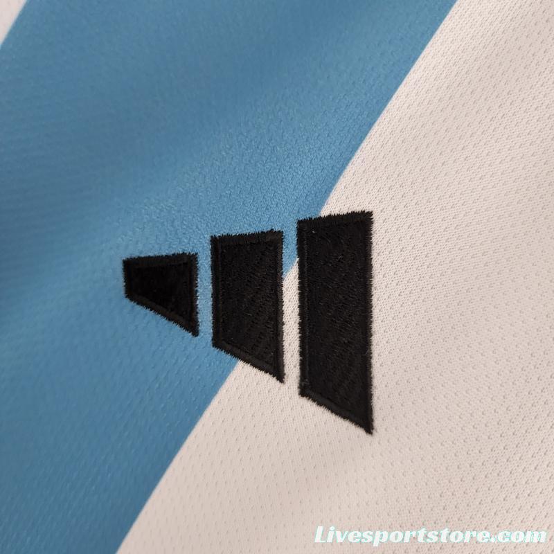 2 Stars Argentina Home Final Match Jersey With Full Patch