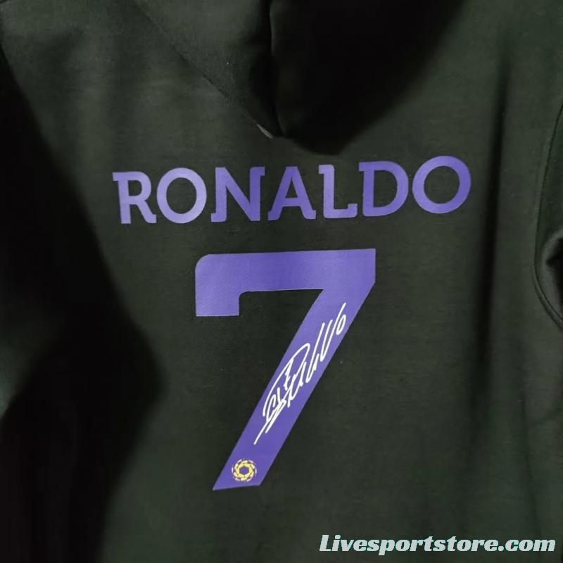 22/23 Al-Nassr FC Home CR7 Ronaldo Black Tracksuit Hoodie