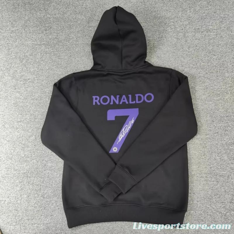 22/23 Al-Nassr FC Home CR7 Ronaldo Black Tracksuit Hoodie