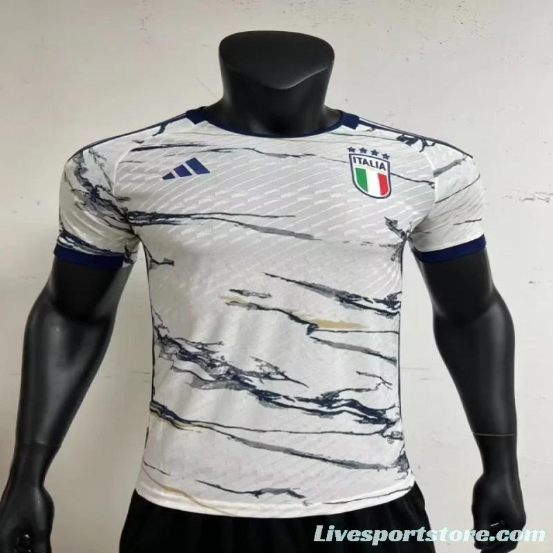 Player Version 2023 Italy Away White Jersey