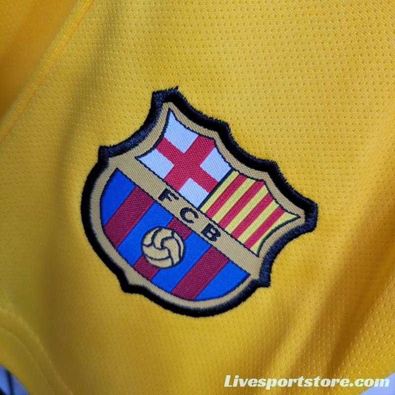 23-24 Kids Barcelona Forth Yellow Jersey