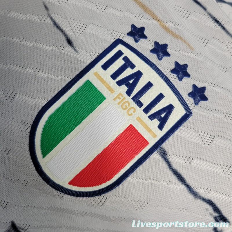 Player Version 2023 Italy Away White Jersey