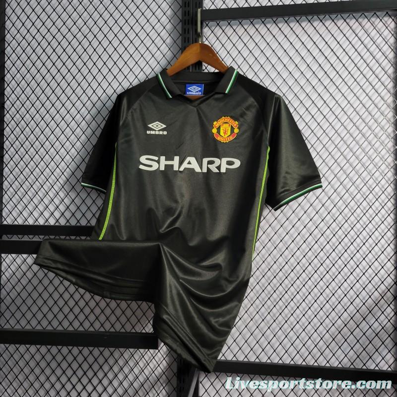 Retro 98/99 Manchester United Black Third Jersey