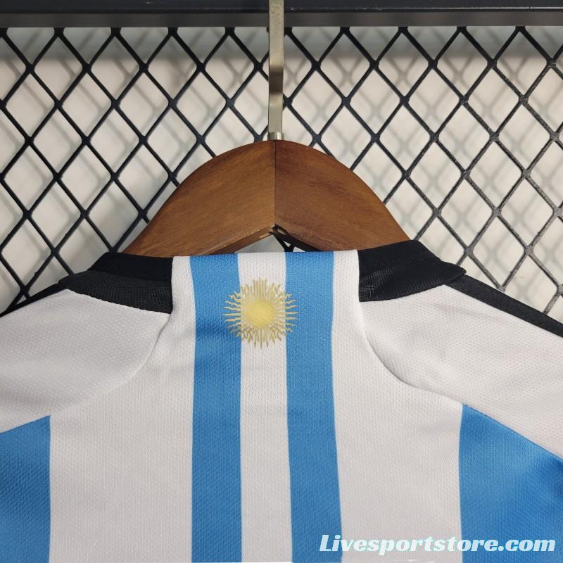 3-Stars 2023 Kids Argentina Home Jersey