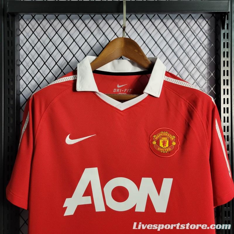 Retro 10-11 Manchester United Home Jersey