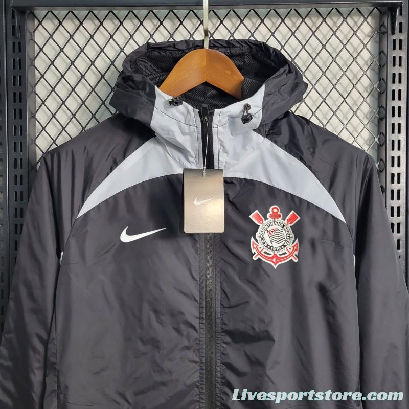 23-24 Corinthians Black Windbreaker