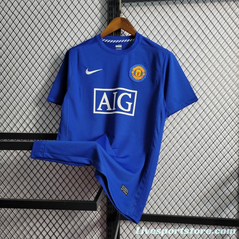 Retro 08/09 Manchester United Third Blue Jersey