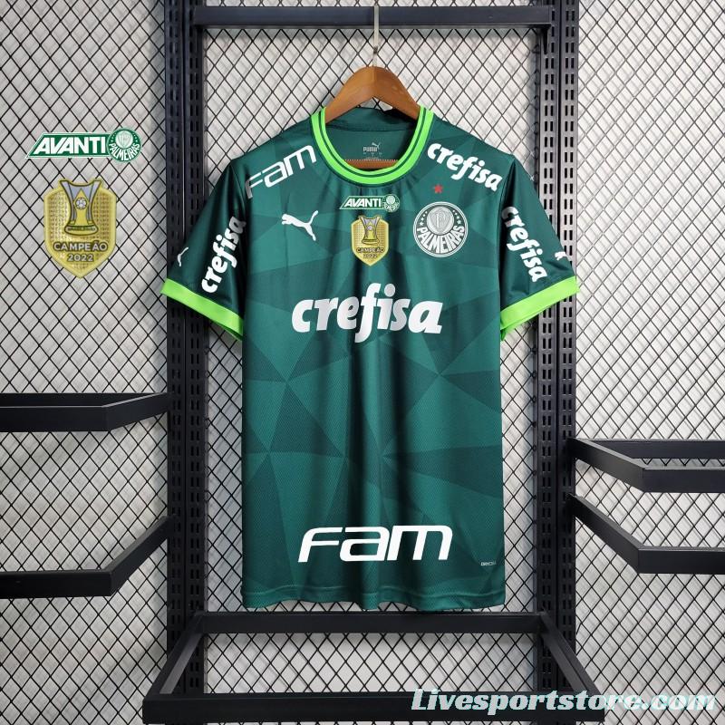 23/24 Palmeiras Home Jersey With All Sponsors And Chest Patch