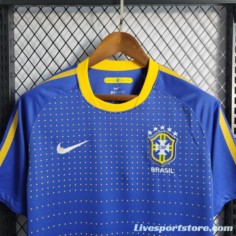 Retro 2010 Brazil Away Blue Jersey