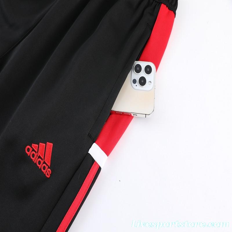 2023 Adidas Red Black Full Zipper Jacket +Pants