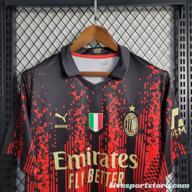 22/23 AC Milan Forth Black Red Jersey