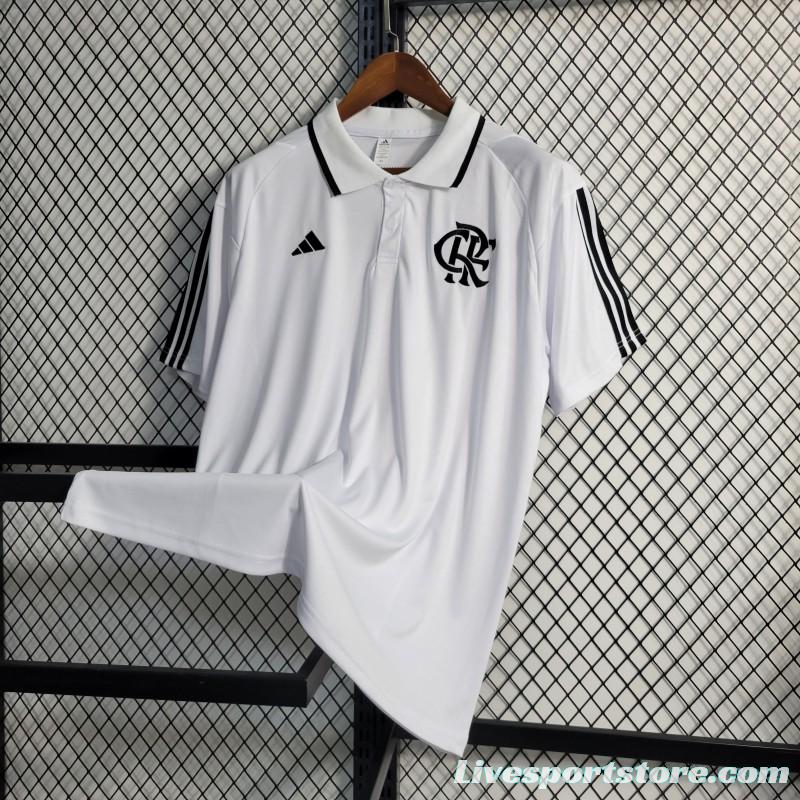 23-24 Flamengo White POLO Shirt