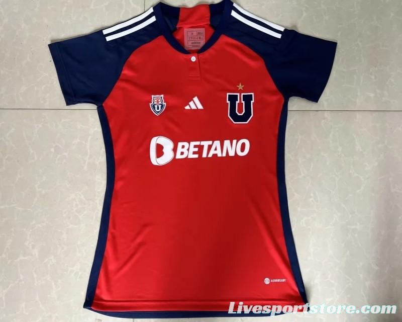 23/24 Women Club Universidad De Chile Away Red Jersey