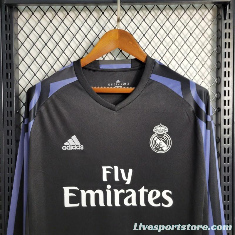 Retro16-17 Real Madrid Third Long Sleeve Jersey