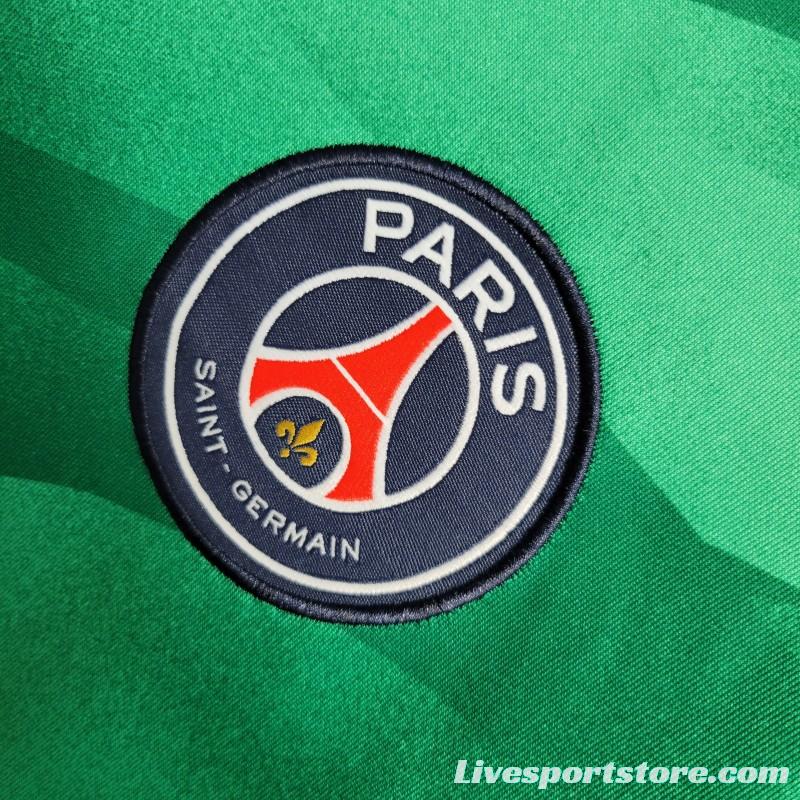 23-24 Long Sleeve PSG Green Goalkeeper Jersey