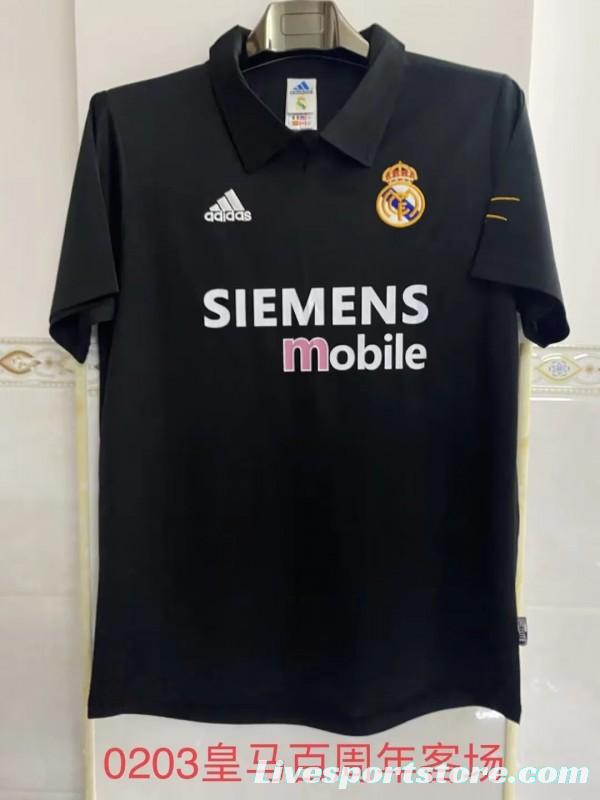 Retro 02/03 Real Madrid Black Century Jersey