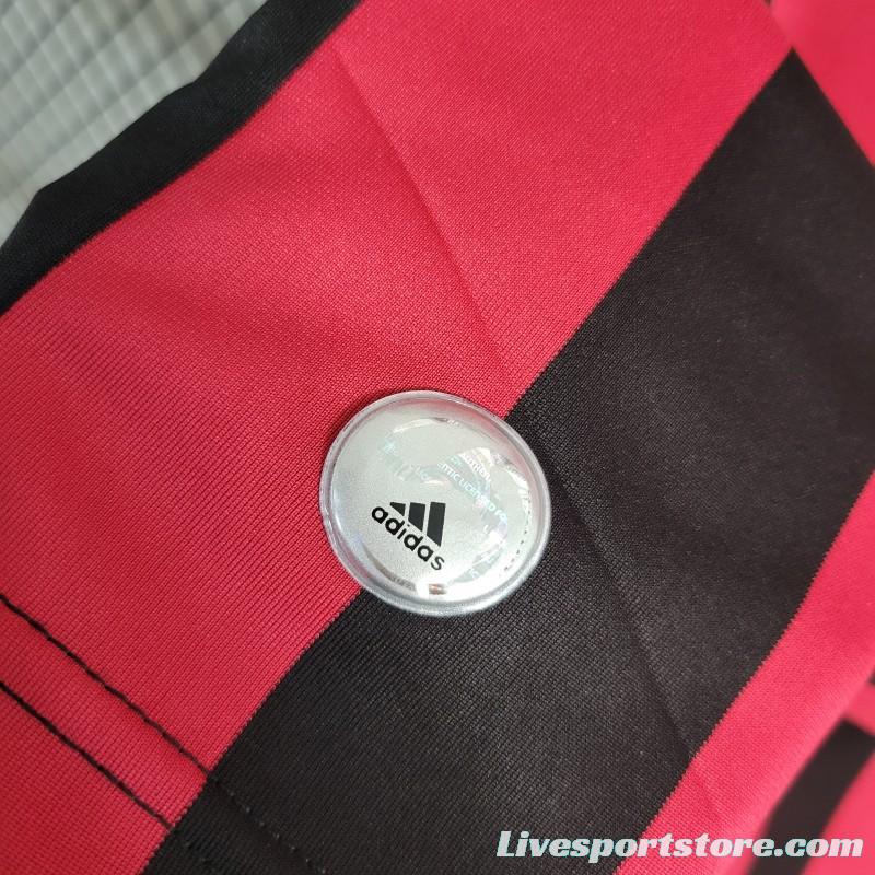 Retro Long Sleeve 2009-10 AC Milan Home Jersey