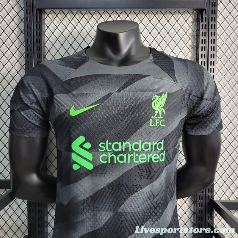 23-24 Player Liverpool Goalkeeper Black Jersey