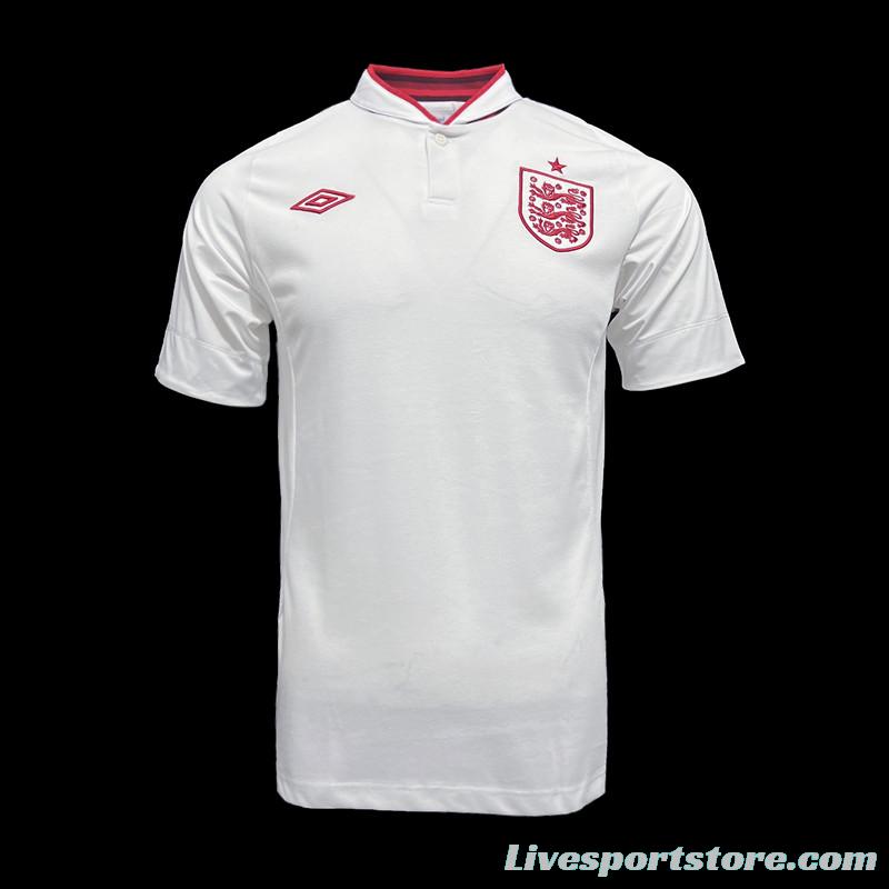 Retro 2012 England Home Soccer Jersey