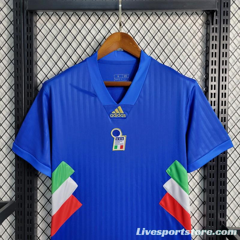 2023 Italy Blue Icon Jersey Embroidery Logo