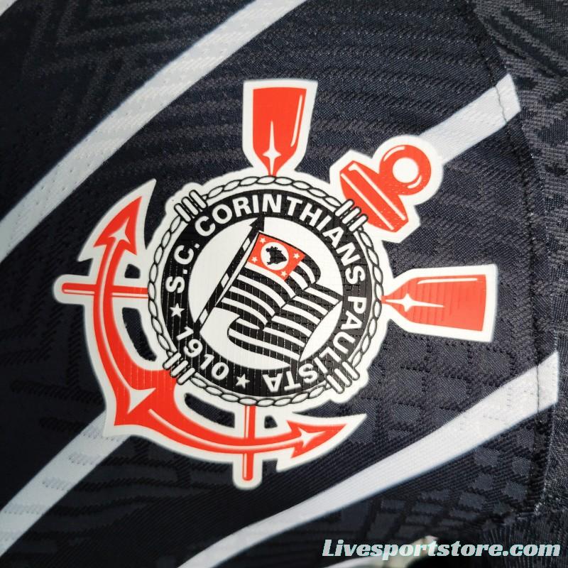 Player Version 23-24 Corinthians Away Black Jersey