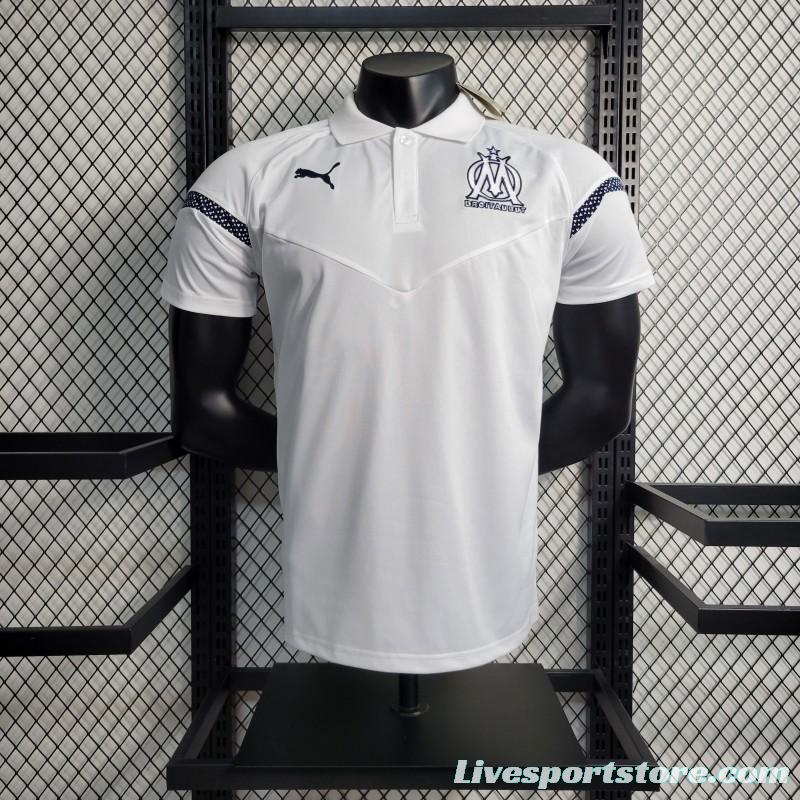 23-24 Olympique Marseille POLO White Jersey