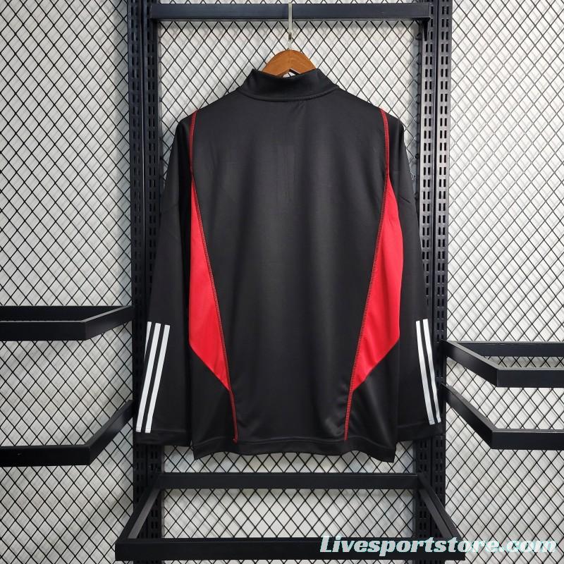 23-24 Sao Paulo Black Red Full Zipper Training Jacket