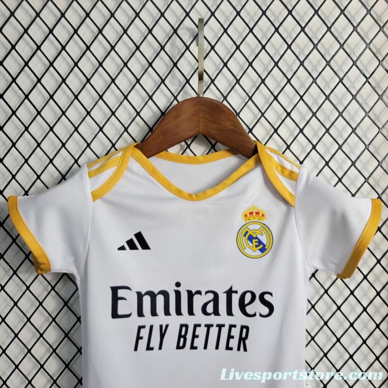 23-24 Baby Real Madrid Home Soccer Jersey Baby 6-18 Month