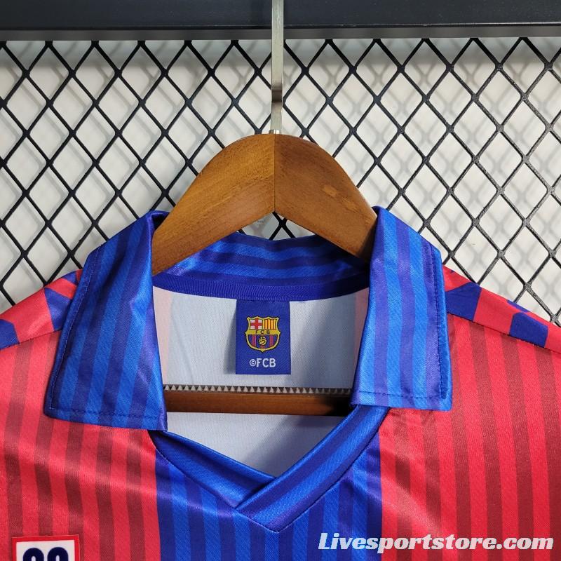 Retro 91/92 Barcelona Home Long Sleeve Jersey