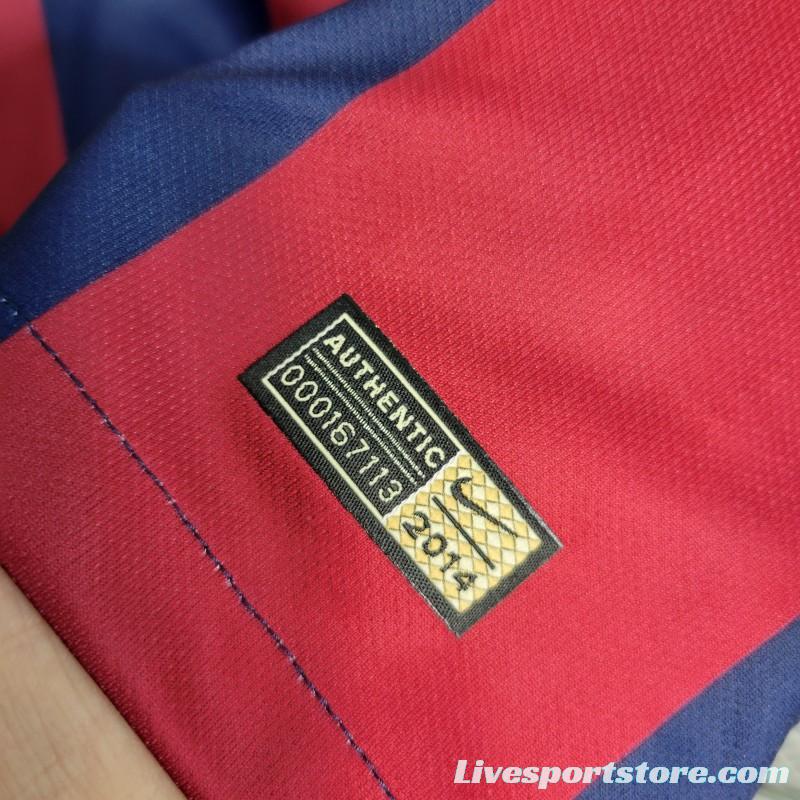 Retro14-15 Barcelona Home Long Sleeve Jersey