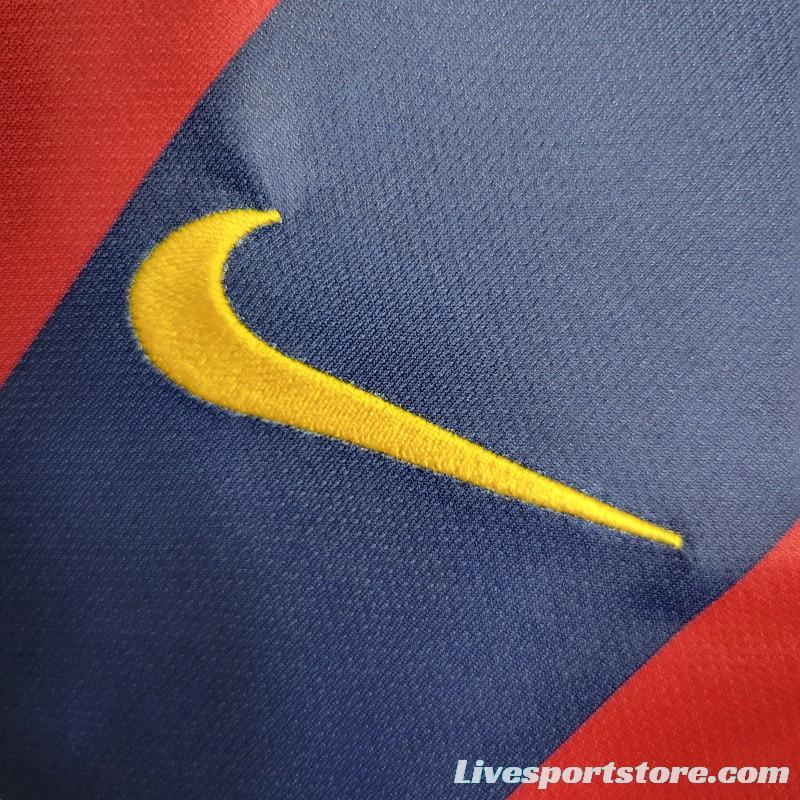 Retro14-15 Barcelona Home Long Sleeve Jersey