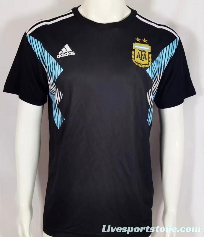 Retro 2018 Argentina Away Black Jersey