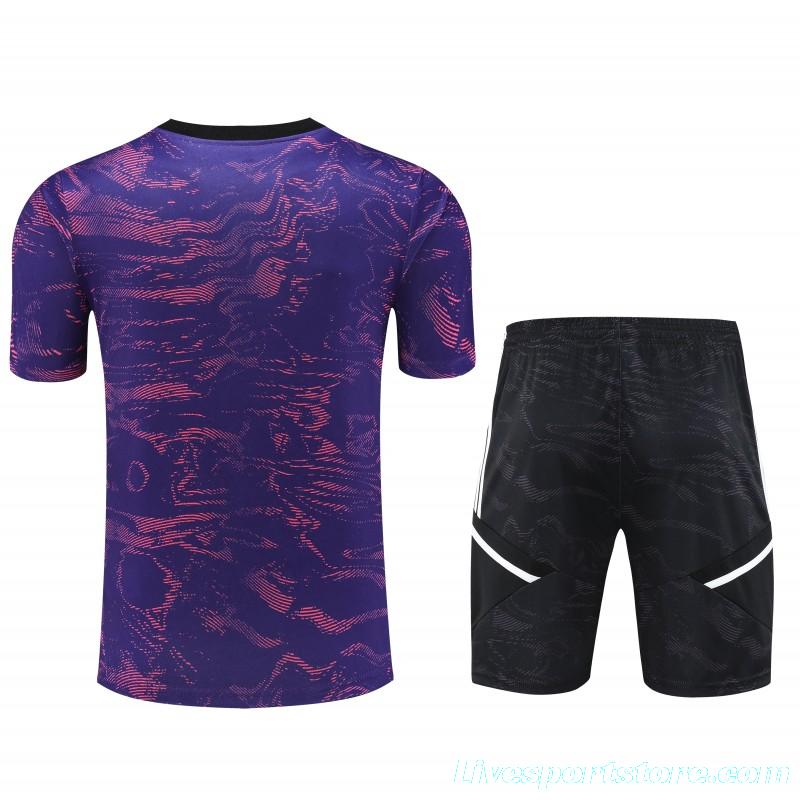 23-24 Juventus Purple Short Sleeve+Shorts