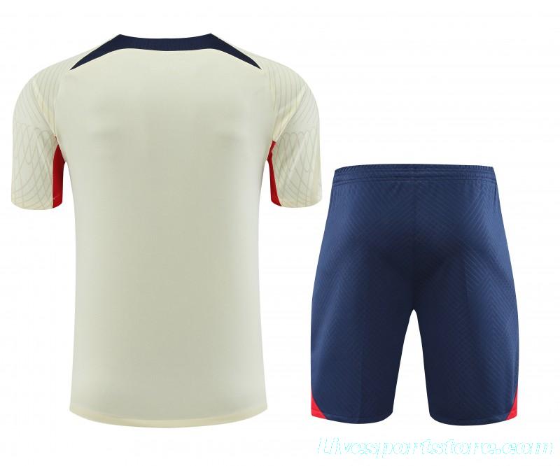 23-24 PSG Beige Short Sleeve+Shorts