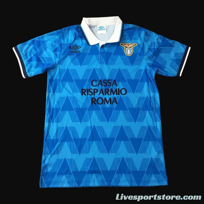 Retro 89/90 Lazio Home Blue Jersey