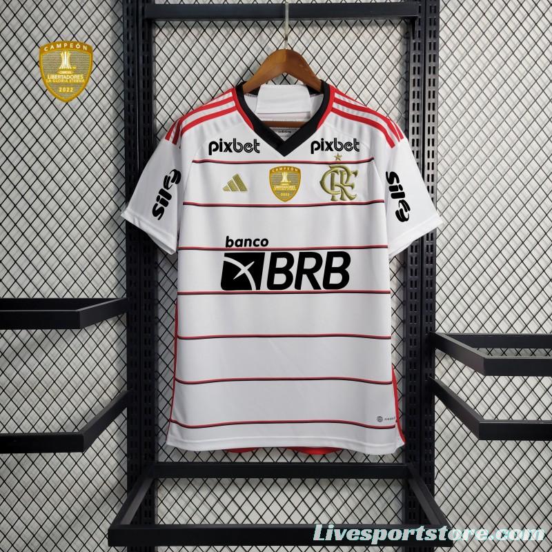 23/24 Flamengo Away Jersey With All Sponsors+Patches