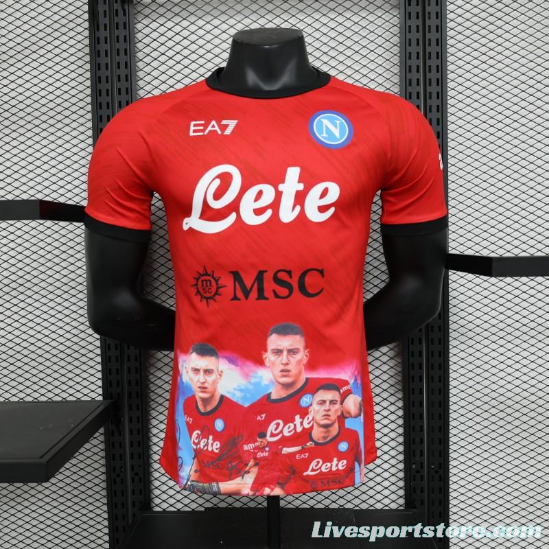 Player Version SSC Napoli Face Game Pierluigi Gollini Goalkeeper Jersey