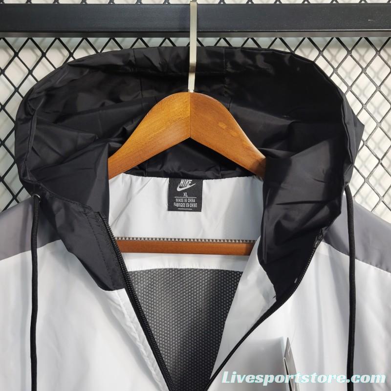 2023 Adidas White Black Windbreaker