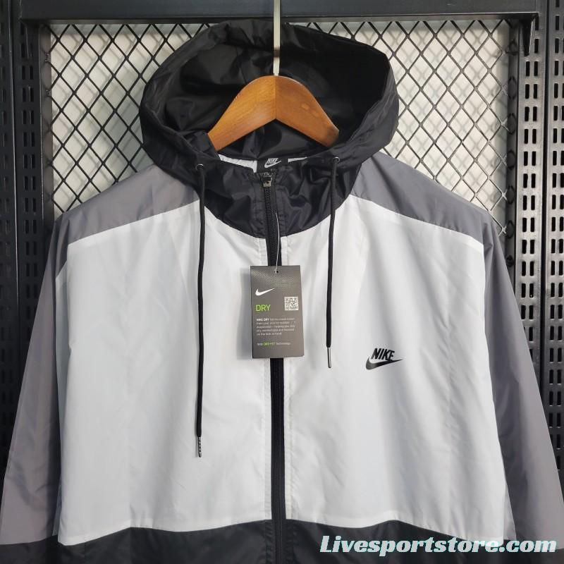 2023 Adidas White Black Windbreaker