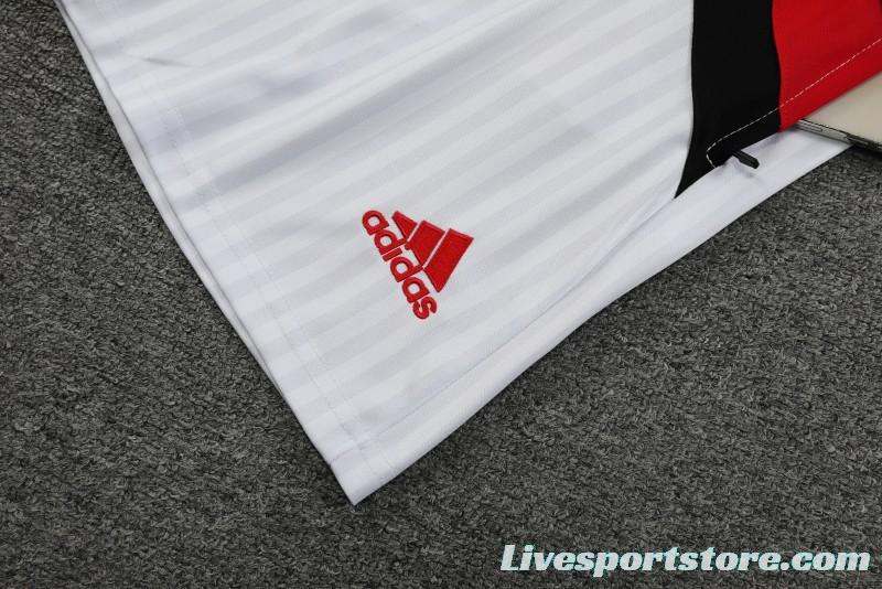 23-24 Flamengo White Remake Icon White Short Sleeve Jersey+Shorts