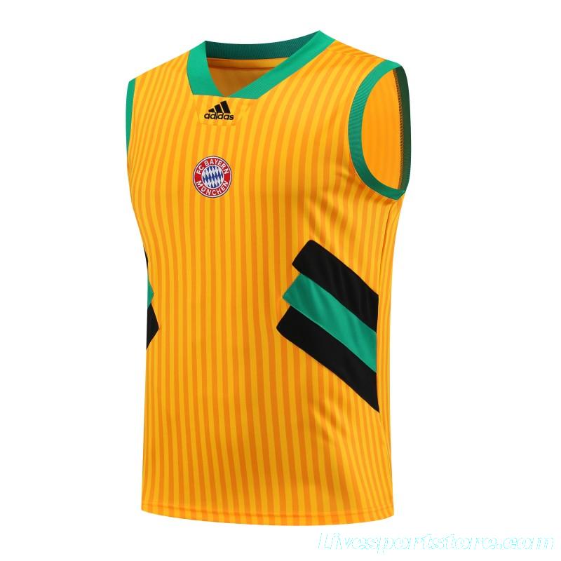 23-24 Bayern Munich Yellow Remake Icon Vest Jersey+Shorts