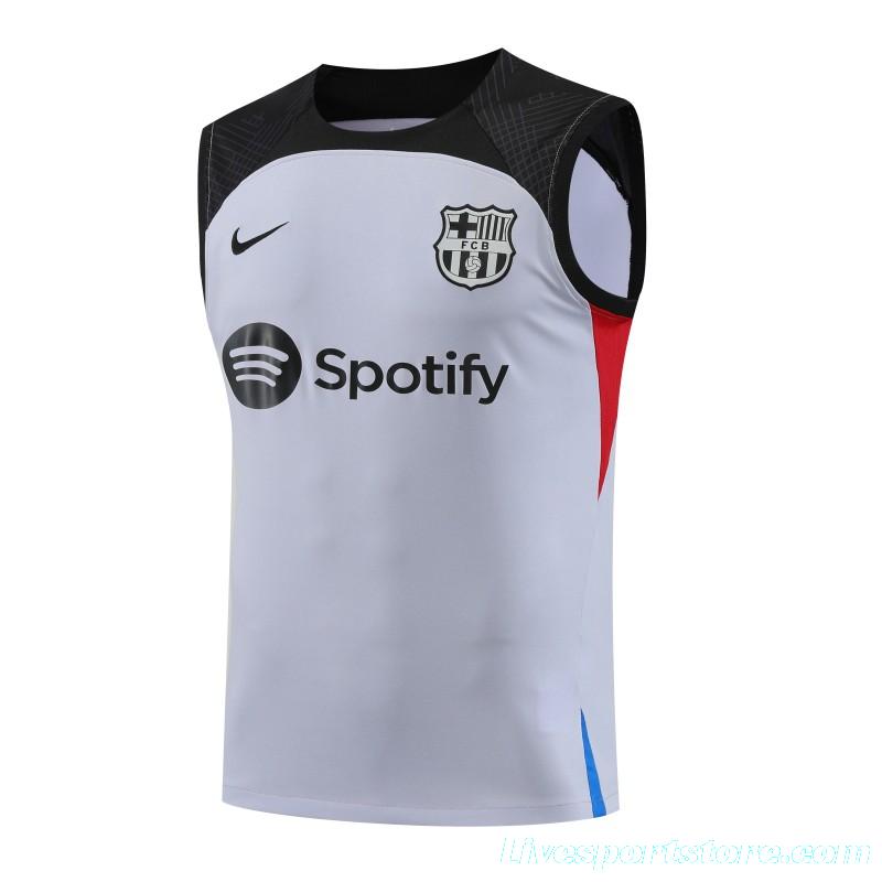 23-24  Barcelona Grey Black Vest Jersey+Shorts