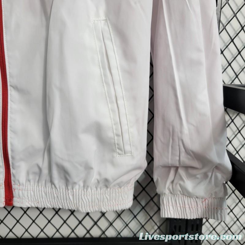 23-24 Sao Paulo Reversible White Red Windbreaker