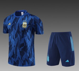 2023 Argentina Navy Stripe Short Sleeve+Shorts