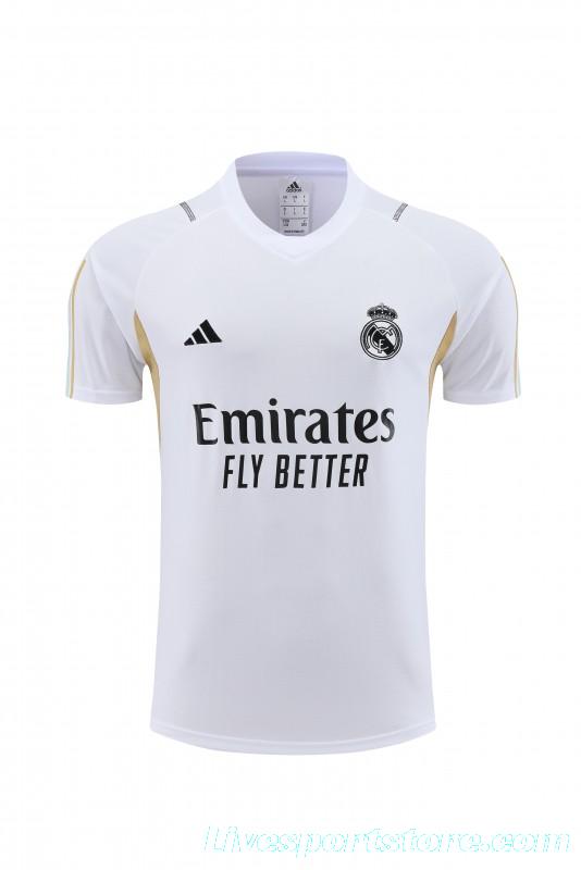 23 24 Real Madrid White Short Sleeve+Shorts