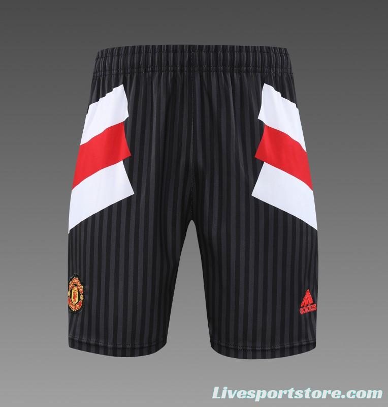 23 24 Manchester United Black Remake Icon Short Sleeve+Shorts