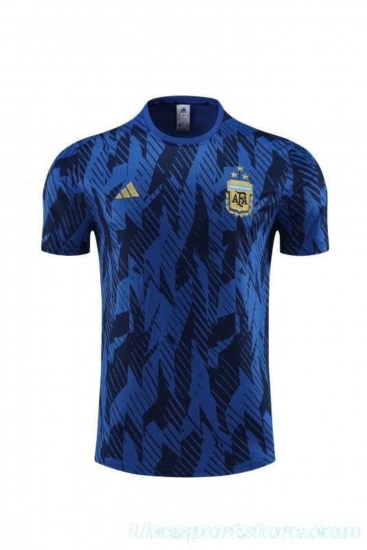 2023 Argentina Navy Stripe Short Sleeve+Shorts