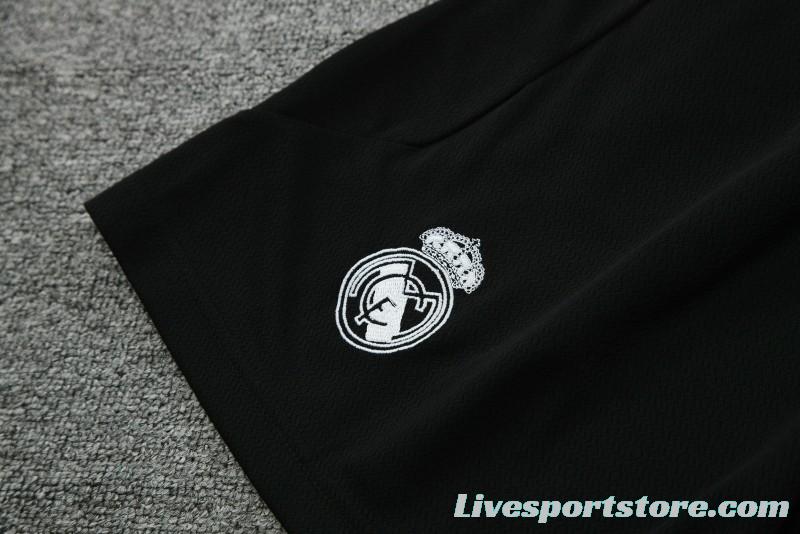 23 24 Real Madrid Black Short Sleeve+Shorts